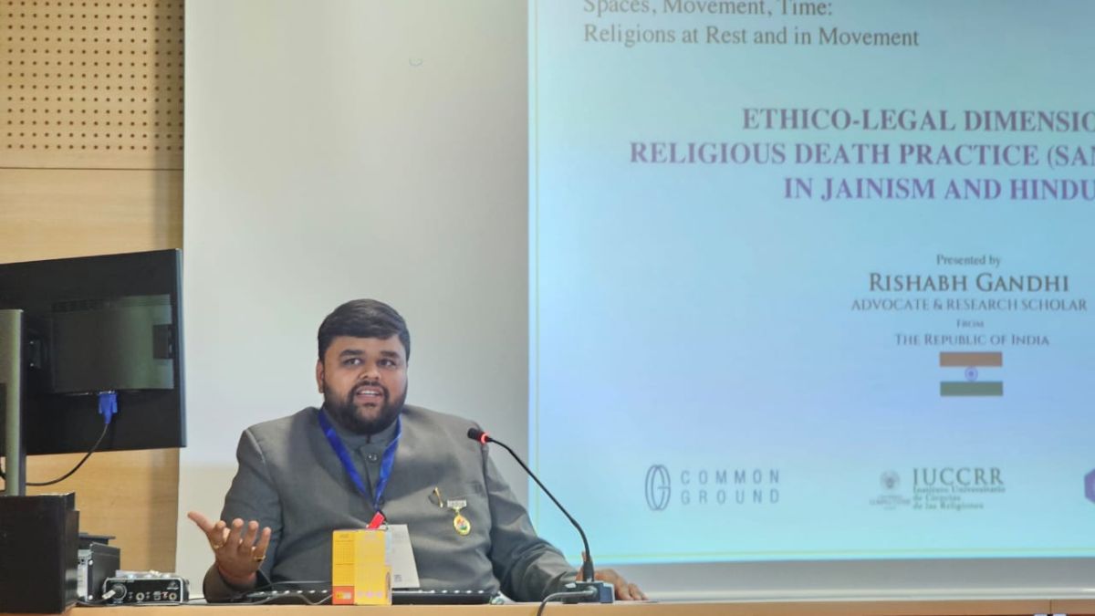 Renowned Indian Lawyer And Scholar Rishabh Gandhi Explores Ethical and Legal Dimensions of Samadhimaran at Prestigious International Conference